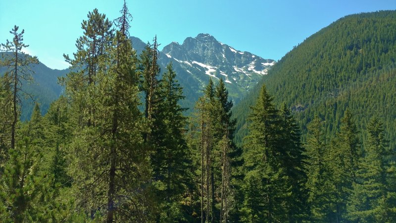 Colonial Peak looking south-southwest from the Thunder Knob Trail