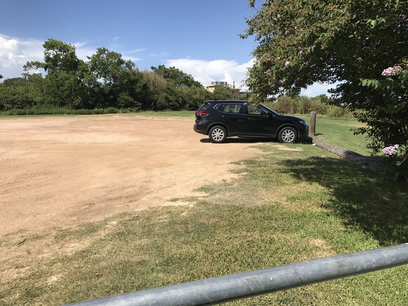 Parking lot on the north end