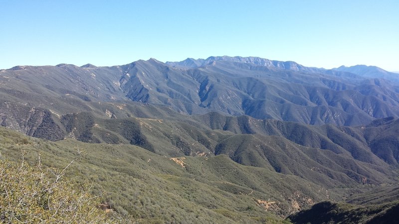 The Topatopa Mountains and Gridley Trail below.