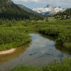 The nearby stream is cool, clear, and beautiful.