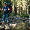 If water flow is low enough the stock crossing is a pretty easy option for pedestrians too.