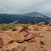 McReynolds Reservoir with Pikes Peak in the background. View from summit of Almagre Mountain South.