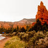 At the pull-off near the start of the Hoodoo Trail.