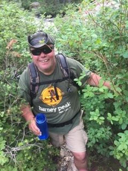 Grabbing some water from Cascade Creek.