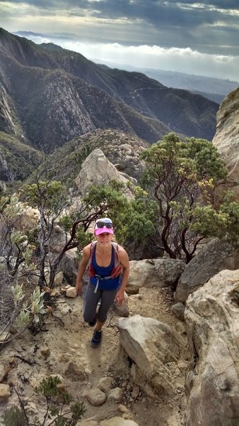 Climbing the Dragons Back toward Arlington Peak