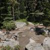 Island-like camp site at Albers Lake in Russian Wilderness