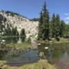 Horseshoe-shaped Upper Albers Lake in Russian Wilderness