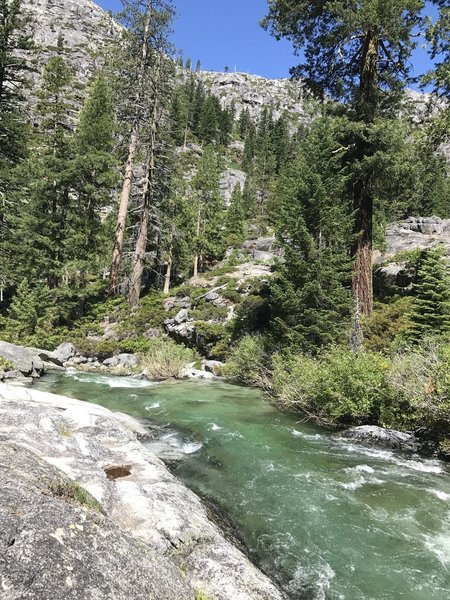 Canyon Creek on Canyon Creek Trail in Trinity Alps Wilderness.