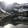 Little Lake (L Lake) above Upper Canyon Creek Lake in Trinity Alps Wilderness.