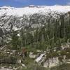 Waterfall on Little Lake (L Lake) Trail in Trinity Alps Wilderness