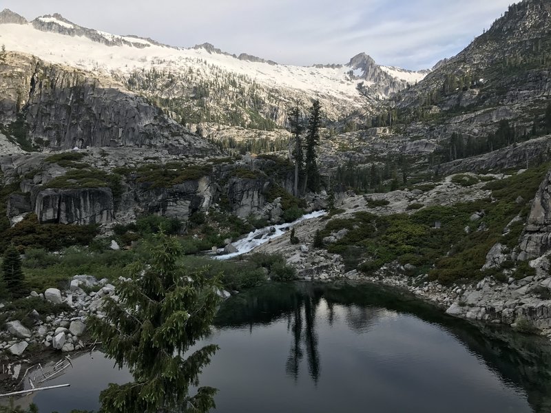 Small Lake below Upper Canyon Creek Lake in Trinity Alps Wilderness