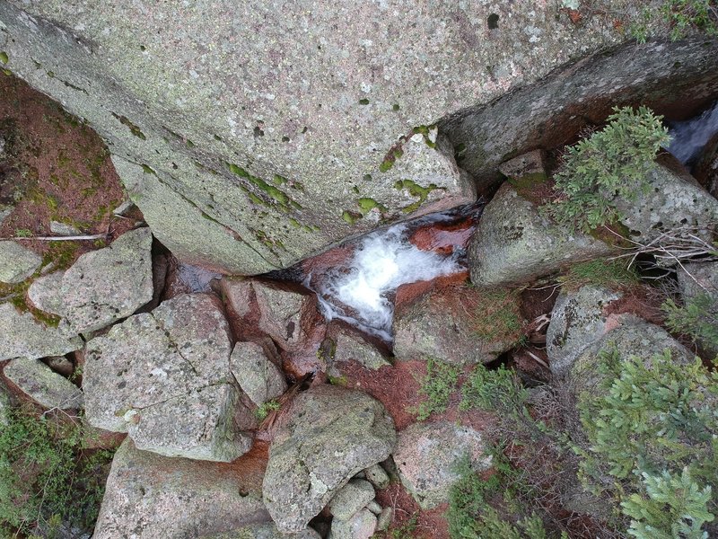 Small waterfall from above on North Fork French Creek