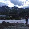 An early view of Island Lake and Fremont Peak in the background, late July.