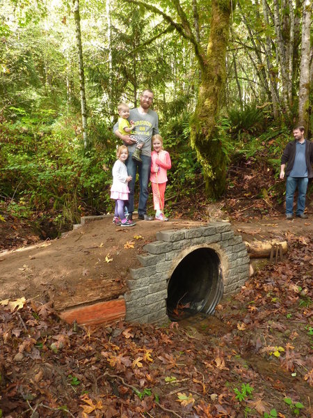 Large culvert about 1/3 mile along trail.