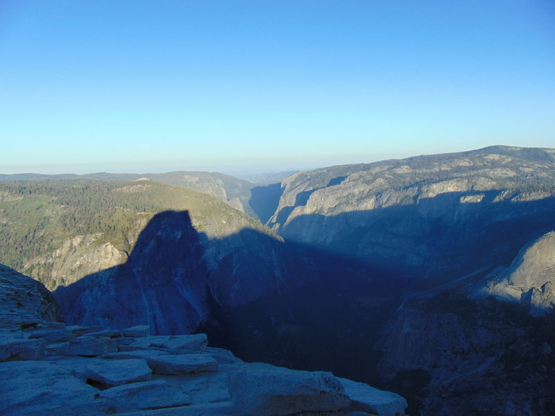 Sunrise shot on Half Dome summit.