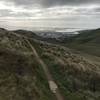 Mt Vernon Track with views down to Eastern Christchurch and Pagasus Bay