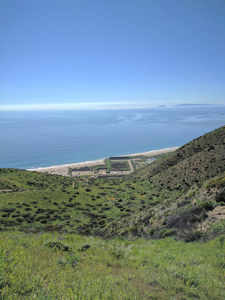 View of the coast from the Chumash Trail.