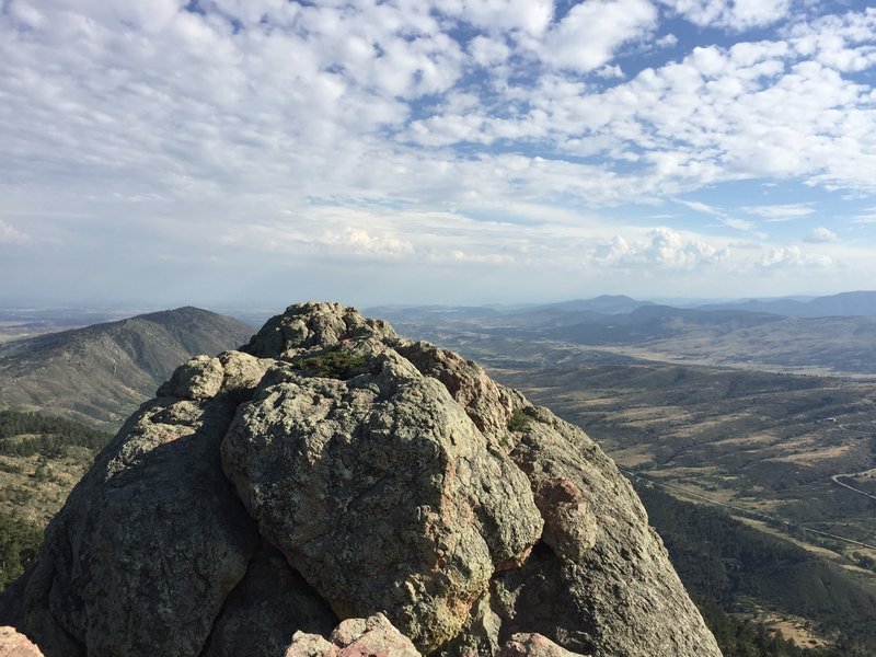 Shot of the ridge crest from the peak of Horsetooth Rock