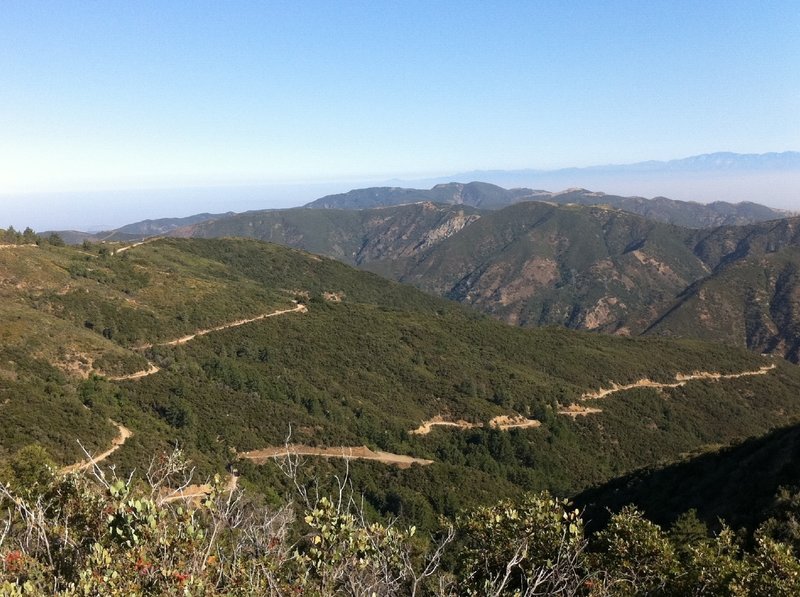 Looking down and back at the Maple Springs Climb.  This and more!