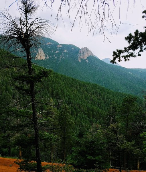 View of Mount Buckhorn from Penrose Trail (#665) aka Lower Captain Jack's Trail.