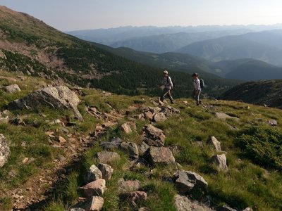 Great views towards the Gore Range and Vail's back bowls