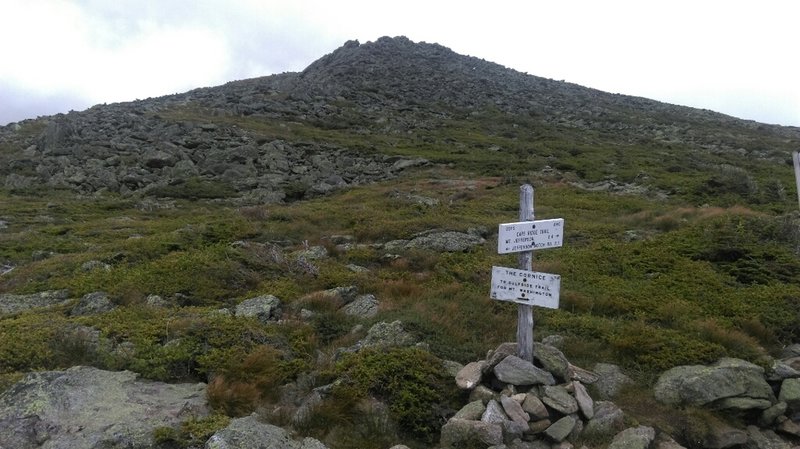 Upper trail junction and summit.