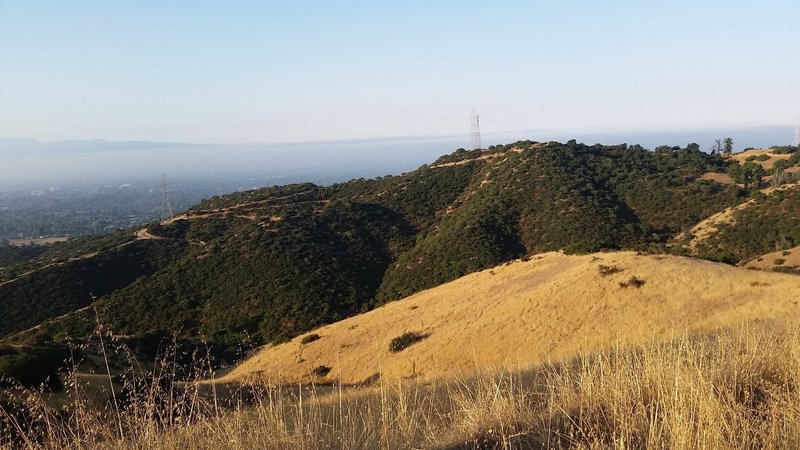 From the top of Gale Mountain (the rest of the route of visible)