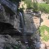 Waterfall from below the Wind Cave