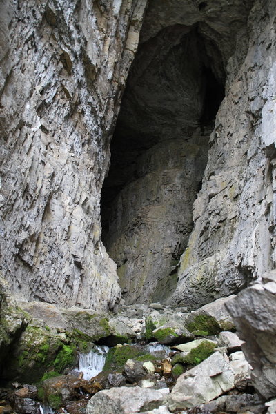 Up close view of wind cave