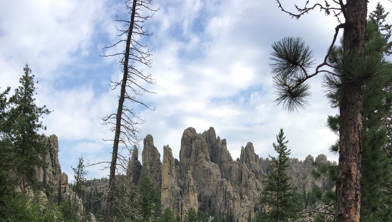 The view a mile off from the 500' Cathedral Spires