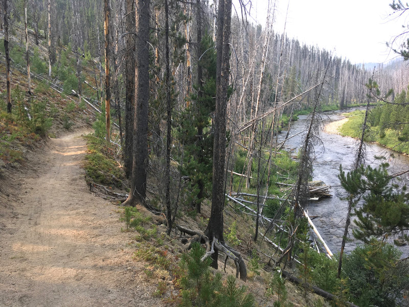The Secech River Trail parallels the river for long scenic run.