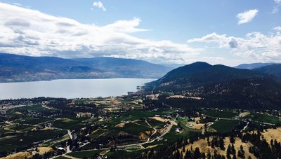 Lake Okanagan as seen from the summit of Giant's Head Mountain.