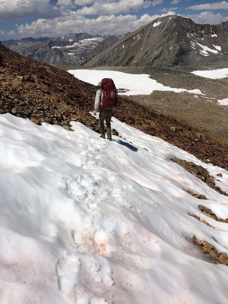 Starting to head down from Baxter Pass toward the JMT.