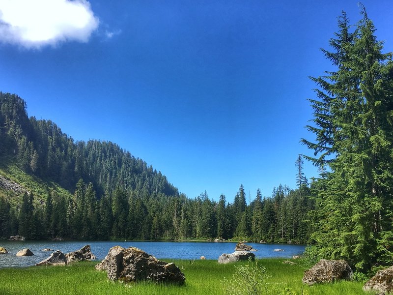 Making our way around the lake