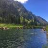 Heather Lake on a beautiful summer day