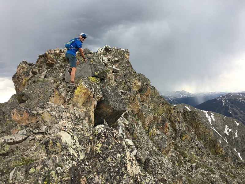 Navigating the crux between Peaks 2 and 3