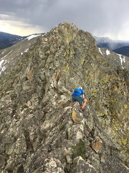 Navigating some scramble between Peaks 2 and 3, like a boss/gymnast.