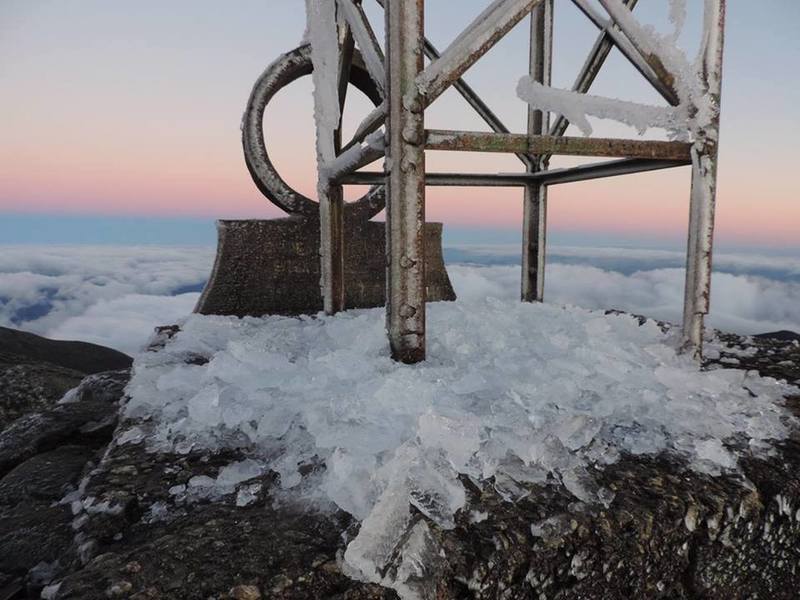 Ice on the summit.