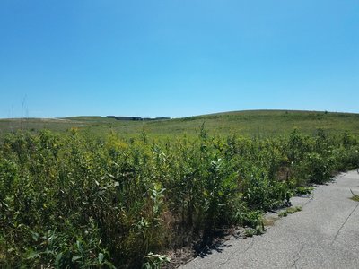 View of the Visitor/Learning Center from the Tallgrass Trail.