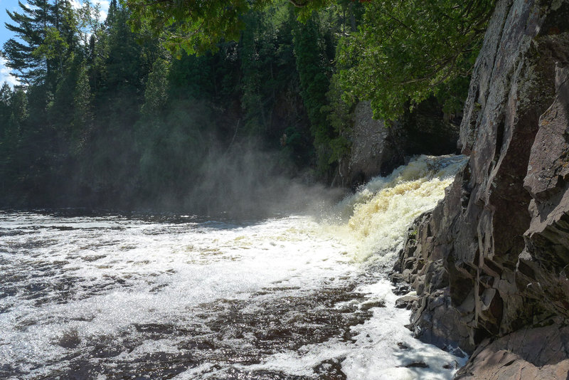 Right up close to the bottom of Two Step Falls.