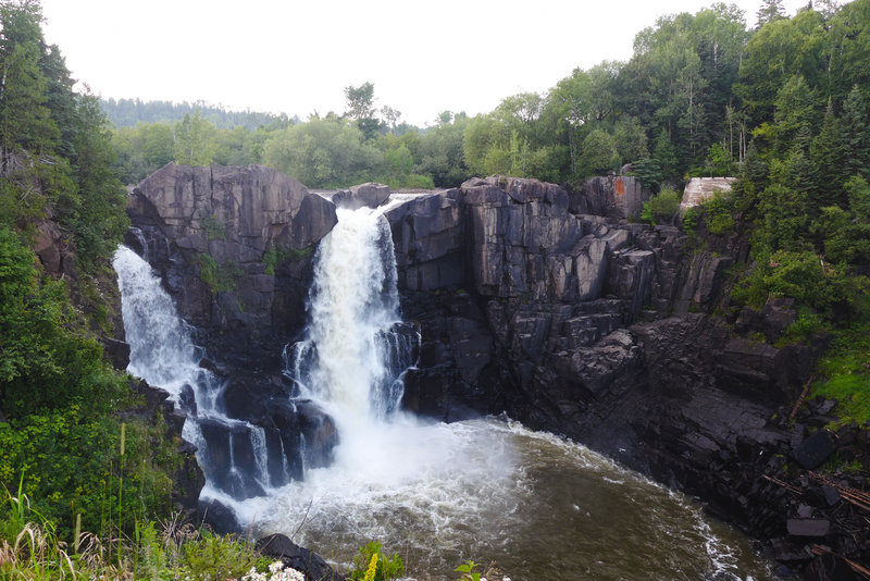 Looking across the falls at Canada.