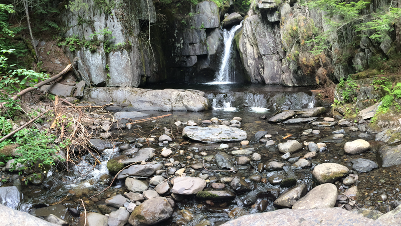 Screw Auger Falls from the lookout spot, 200 feet off the main trail.