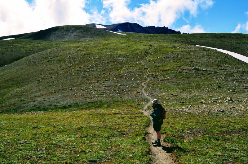 The beginning of the long slog to the top of Third Burroughs.