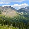 Looking toward the trail up to Grinnell Glacier Overlook.