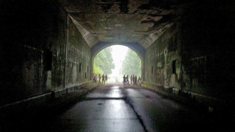 Looking out of the tunnel