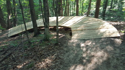 Banked wooded turn on Roundhouse