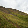 Wheeler Peak's northwest slopes during a rainy August morning