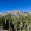 The last patches of snow on Mount Tallac