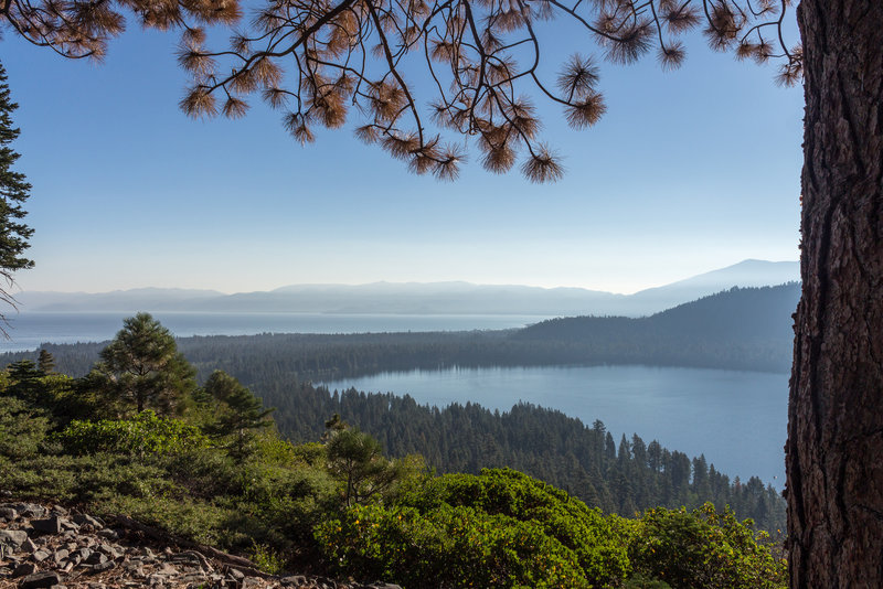 Fallen Leaf Lake and Lake Tahoe.