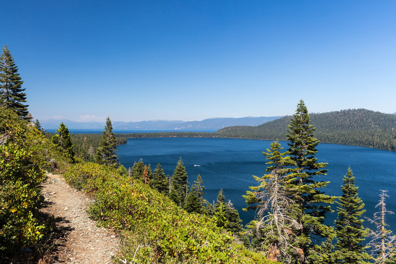 Fallen Leaf Lake from the steep ascent towards Mount Tallac Trail